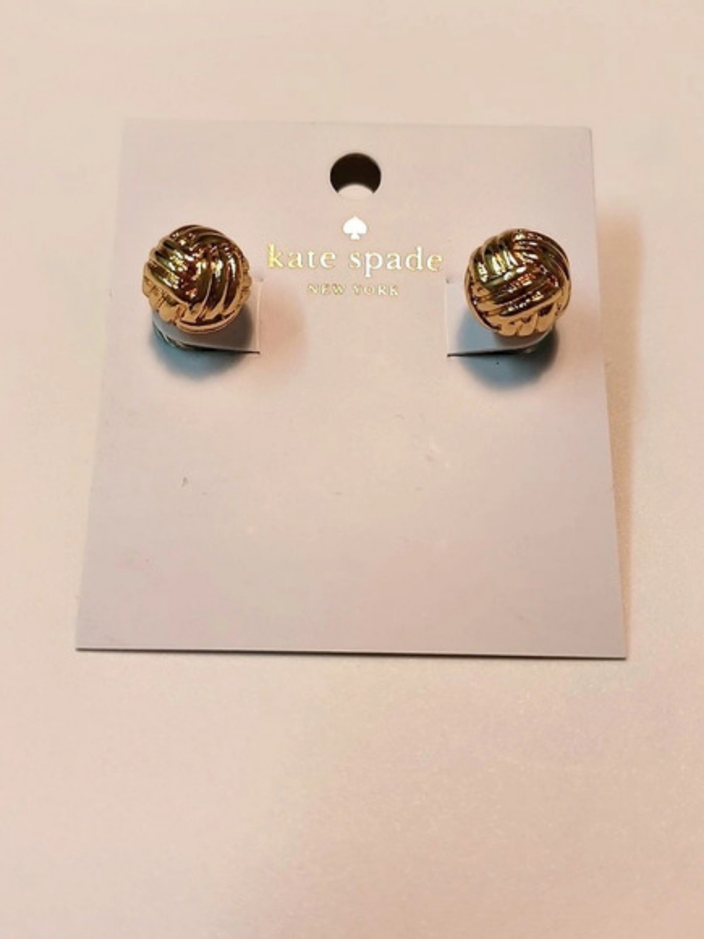 Kate Spade Gold-Tone Textured Stud Earrings Like New